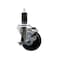Service Caster 3.5'' Soft Rubber Swivel 1-1/4'' Expanding Stem Caster with Brake SCC-EX20S3514-SRS-TLB-114 - alternate 1
